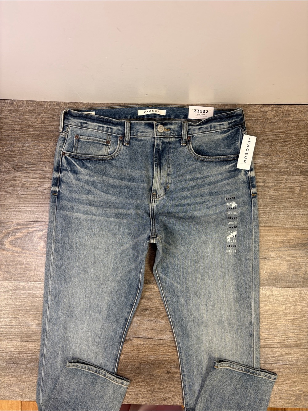 PacSun Men’s Slim Taper Comfort Stretch Jeans Medium Indigo 33x32 NWT